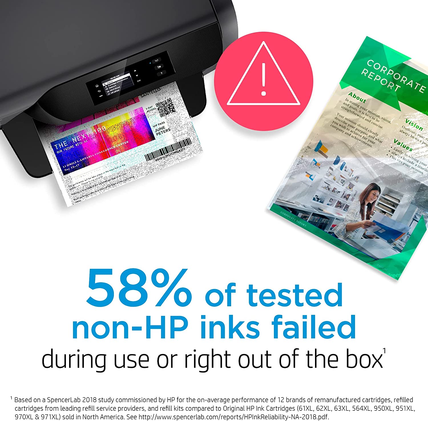 HP 65XL Tri-color High-yield Ink Cartridge | Works with HP AMP 100 Series, HP DeskJet 2600, 3700 Series, HP ENVY 5000 Series | Eligible for Instant Ink | N9K03AN - Image 9